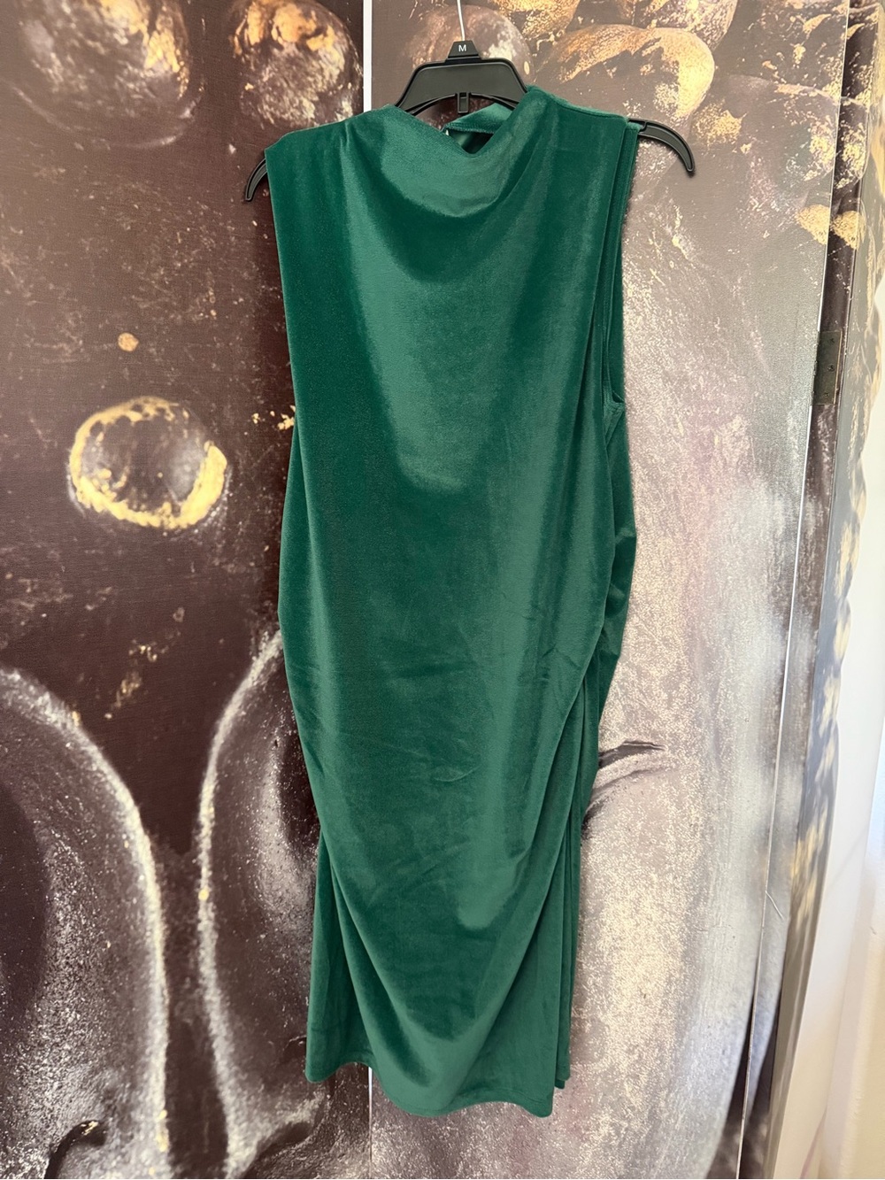 A New Day Emerald Green Sleeveless Draped Women’s Dress
